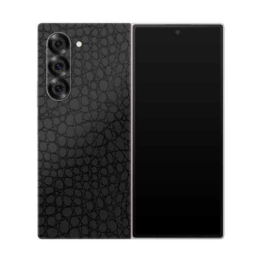 Folie de protectie Samsung Galaxy Z Fold 6, eSkins Elegans, Skin Croco Negru