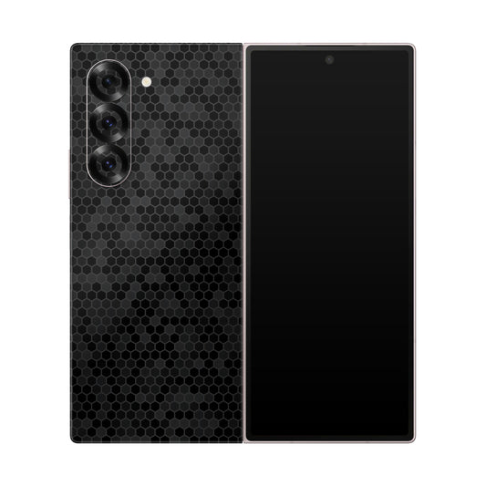 Folie de protectie Samsung Galaxy Z Fold 6, eSkins Elegans, Skin Honeycomb Negru