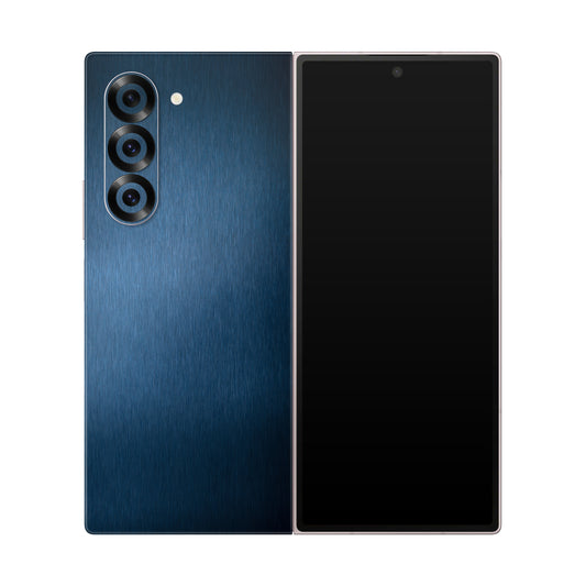 Folie de protectie Samsung Galaxy Z Fold 6, eSkins Elegans, Skin Metalic Albastru