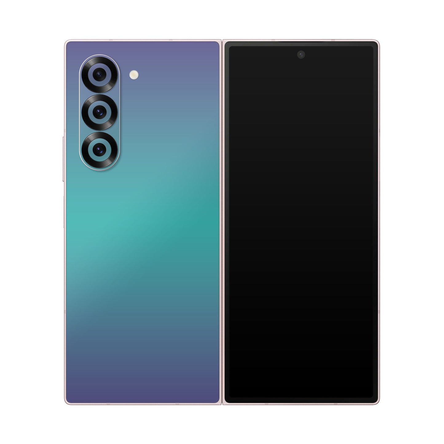 Folie de protectie Samsung Galaxy Z Fold 6, eSkins Unique, Skin Cameleon Turcoaz-Lavanda