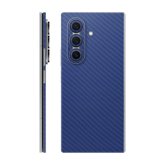 Folie de protectie Samsung Galaxy Z Fold 7, eSkins Elegans, Skin Carbon Albastru