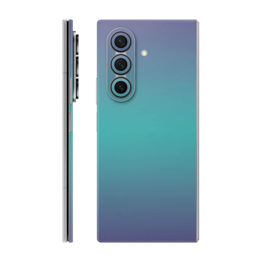 Folie de protectie Samsung Galaxy Z Fold 7, eSkins Unique, Skin Cameleon Turcoaz-Lavanda