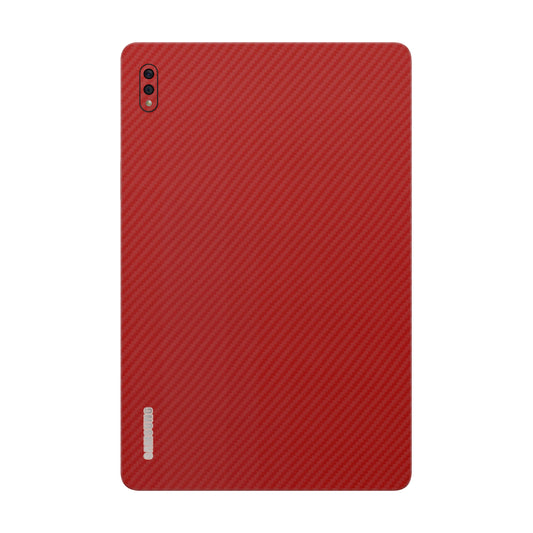 Folie de protectie Samsung Tab S7 Plus, eSkins Elegans, Skin Carbon Rosu
