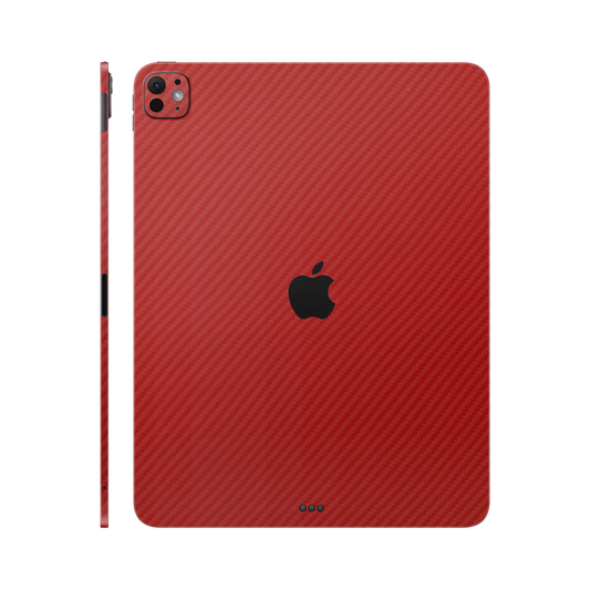 Folie de protectie iPad Pro 11" (2025, M5), eSkins Elegans, Skin Carbon Rosu